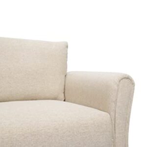 Melpomene 85'' Sofa w/Flared Arm, Couch for Living Room Linen Minimalism/Mid-Century/Contemporary Style (Beige)