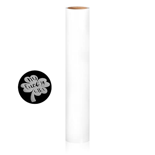 AHIJOY Puff Vinyl Heat Transfer White 10" x 6FT 3D Foaming Heat Press Iron on Vinyl for T Shirt Garment Fabric Clothing