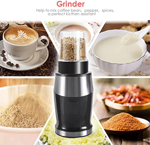 Blender and Food Processor Combo,Blender for Shakes and Smoothies Maker,700W Multifunctional Kitchen System for Mixer Blender/Chopper/Grinder with 19-oz Portable Bottle, Easy to Clean