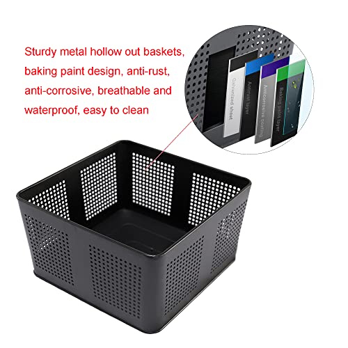 Moxeay Rotating Storage Rack Multi Layer Kitchen Storage Shelf Square Removable Metal Basket Household Shelf Fruit Stand for Kitchen Floor, Bathroom