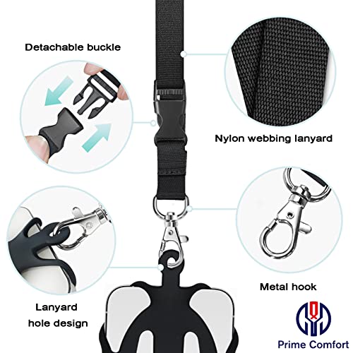 Cell Phone Lanyards with Adjustable Neck Strap Universal Neck Phone Holder for iPhone, Galaxy and Most Smartphones,Black