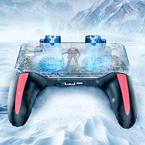 Smartphone Cooling Fans, Dual Cooling Fans, Mobile Phone Gamepad, Heat Dissipation Playing Games for Watching Film Smartphone(2500mah)