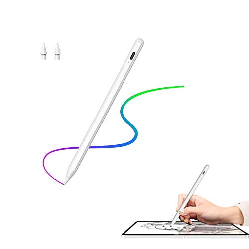 Stylus Pen with Tilt Sensitive & Palm Rejection, Active Pencil Compatible with (2018-2022) Apple iPad Pro 11/12.9 Inch, iPad 10.2 7/8/9th Generation, iPad Air 3rd/4th, iPad Mini 5/6th Gen