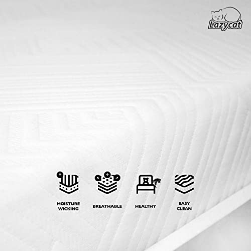 Lazycat King Mattress,10 inch Memory Foam Mattress in a Box Cooling Gel Infused Breathable Bed Comfortable Mattress for Cooler Sleep Supportive Pressure Relief CertiPUR-US Certified (King)