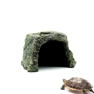 reptile rock hideout lizard hide cave box turtle habitat accessories for spider gecko chameleon bearded dragon snake