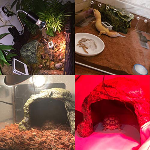 Reptile Rock Hideout Lizard Hide Cave Box Turtle Habitat Accessories for Spider Gecko Chameleon Bearded Dragon Snake