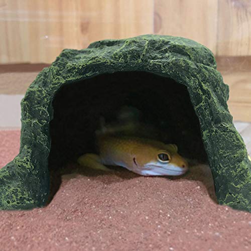 Reptile Rock Hideout Lizard Hide Cave Box Turtle Habitat Accessories for Spider Gecko Chameleon Bearded Dragon Snake