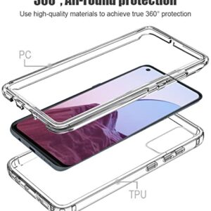 YJROP OnePlus Nord N20 5G Case: Crystal Clear Full-Body Rugged Hybrid Bumper with Tempered Glass Screen Protector