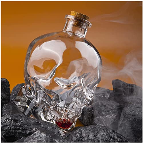 120ml Crystal Glass Skull Bottle ,Halloween Skull Glass Potion Bottle