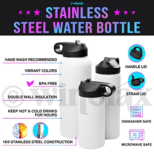 winorax Personalized Nurse Water Bottle for Women American US Flag Heartbeat Stethoscope Nurses Insulated Stainless Steel Sports Travel Coffee Bottle 12oz 18oz 32oz Gifts for Nurse Week RN CNA