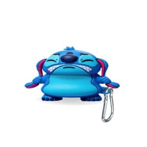 stitch airpods pro case soft silicone shockproof cover for apple airpods pro 3d cute cartoon creative fun stitch airpod case with keychain design for airpods pro charging case
