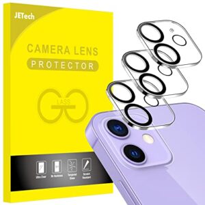 JETech Camera Lens Protector for iPhone 11 6.1-Inch and iPhone 12 mini 5.4-Inch, 9H Tempered Glass, HD Clear, Anti-Scratch, Case Friendly, Does Not Affect Night Shots, 3-Pack