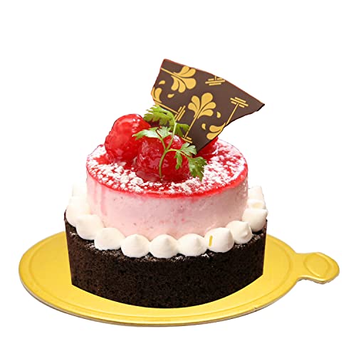 200 Pcs Mini Golden Cake Base, 3.5 Inch Cake Boards, Disposable Round Cake Board, Mousse Cake Boards, Dessert Displays Tray