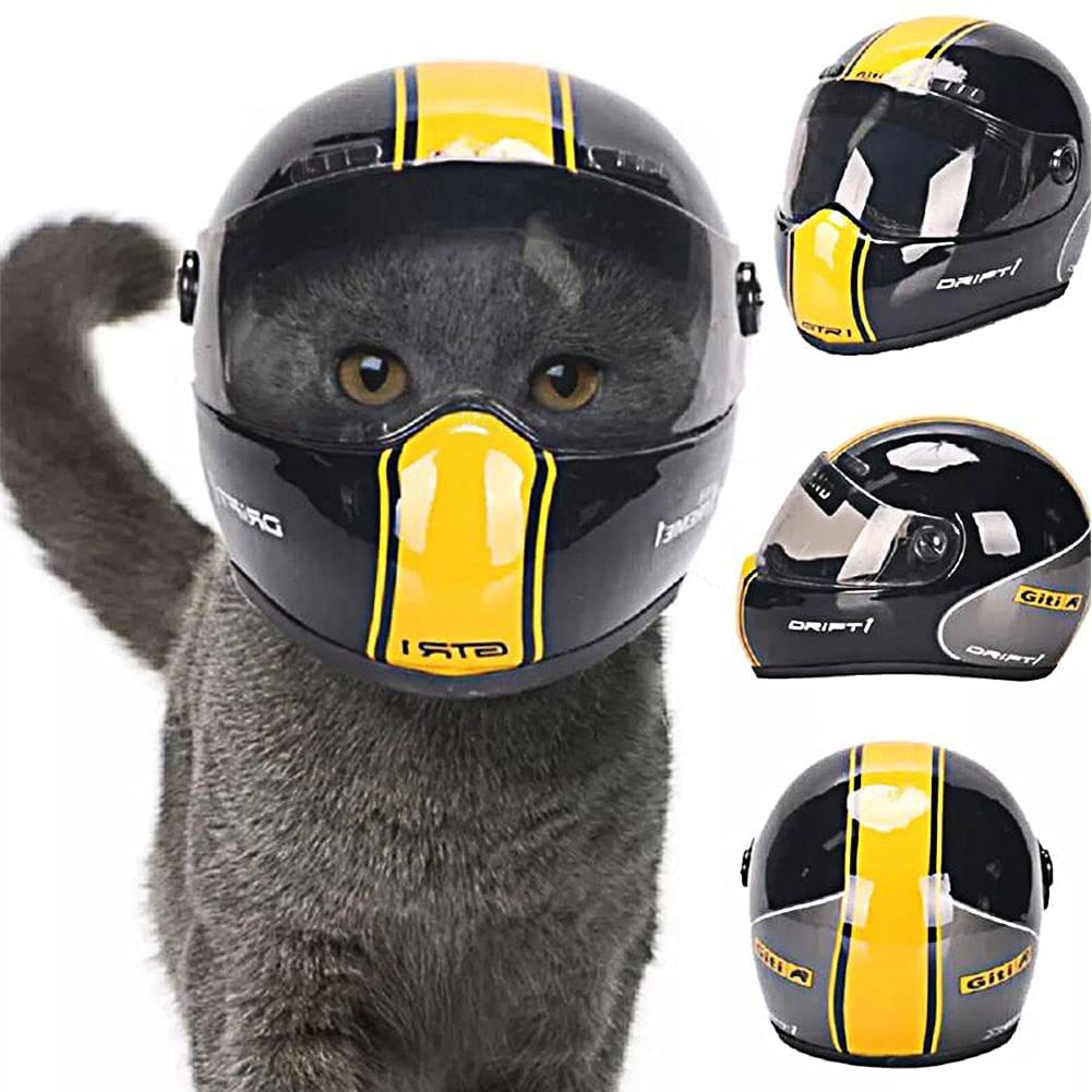 Bahar Pet Helmet Mini Dog Cat Helm Doggie Motorcycle Bike Hat Cap Outdoor Safety Anti Collision