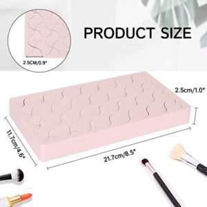 Unaikoo Silicone Lipstick Holder Organizer Brush Holder, Multi-function 28+8 Slots Lipstick Case Organizer for Eyebrow Pencil, Nail Polish, Makeup Brushes, Lipstick, Stationery Pink