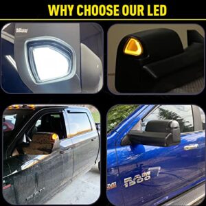 Switchback White/Amber Led Side Mirror Turn Signal Light Smoke Cover Lens Lamps For Dodge Ram 1500 2500 3500 4500 5500 2010-2018 68302828aa 68302829aa