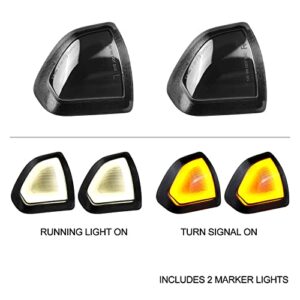 Switchback White/Amber Led Side Mirror Turn Signal Light Smoke Cover Lens Lamps For Dodge Ram 1500 2500 3500 4500 5500 2010-2018 68302828aa 68302829aa