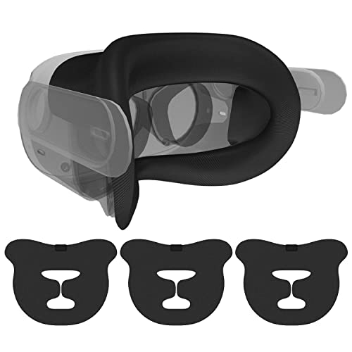 COSOOS VR Mask, Absorbent Face Cover Compatible with Meta Oculus Quest 2 Workout Supernatual, Absorb Sweat & Defog (3pcs)