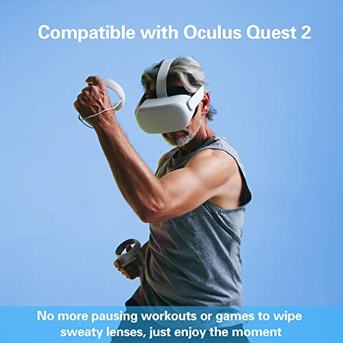 COSOOS VR Mask, Absorbent Face Cover Compatible with Meta Oculus Quest 2 Workout Supernatual, Absorb Sweat & Defog (3pcs)