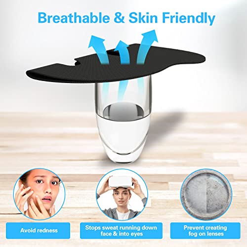 COSOOS VR Mask, Absorbent Face Cover Compatible with Meta Oculus Quest 2 Workout Supernatual, Absorb Sweat & Defog (3pcs)