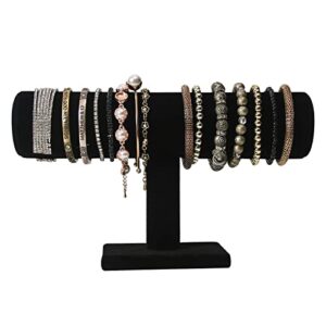 Justsoso Bracelet Holder,Bracelet Display Stand For Selling,Jewelry Organizer Watch Rack For Show (Black Velevt)