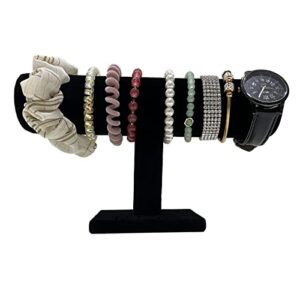 Justsoso Bracelet Holder,Bracelet Display Stand For Selling,Jewelry Organizer Watch Rack For Show (Black Velevt)