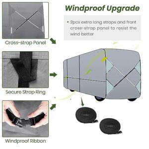 XGear Outdoors Class A RV Cover Windproof Upgraded fits 30' - 33' RV Motorhome, Extra-Thick 5 Layers Anti-UV Top Panel, Rip-Stop with 2PCS Extra Straps (Fits 30' - 33'/ W Tire Covers)