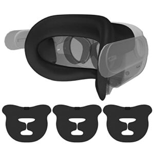 vr face cover, sevenka breathable vr mask for meta oculus quest 2 workout supernatural, compatible with virtual reality headsets oculus quest 2, reusable & sweat absorbing & defogging & washable(3pcs)