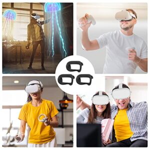 VR Face Cover, SEVENKA Breathable VR Mask for Meta Oculus Quest 2 Workout Supernatural, Compatible with Virtual Reality Headsets Oculus Quest 2, Reusable & Sweat Absorbing & Defogging & Washable(3pcs)