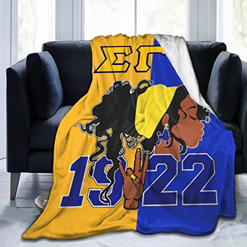 Sigma Gamma Rho Sisterhood Throw Blanket, Sorority Paraphernalia Woman Gifts Super Soft Air Conditioning Fleece Throw Blankets, Thin Lightweight Blanket for Bed Sofa Car in All Seasons,50"x40"