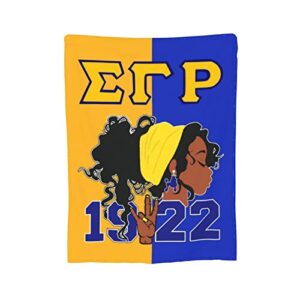 Sigma Gamma Rho Sisterhood Throw Blanket, Sorority Paraphernalia Woman Gifts Super Soft Air Conditioning Fleece Throw Blankets, Thin Lightweight Blanket for Bed Sofa Car in All Seasons,50"x40"