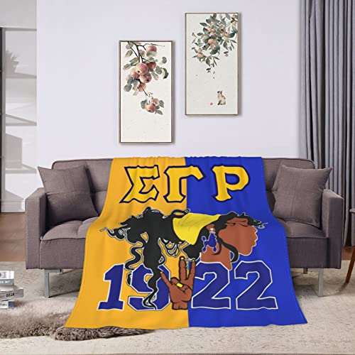 Sigma Gamma Rho Sisterhood Throw Blanket, Sorority Paraphernalia Woman Gifts Super Soft Air Conditioning Fleece Throw Blankets, Thin Lightweight Blanket for Bed Sofa Car in All Seasons,50"x40"