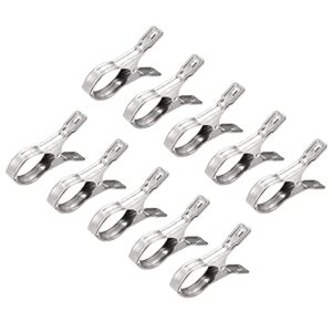 uxcell tablecloth clips - 145mm stainless steel clamps for fixing table cloth hanging clothes, 10 pcs