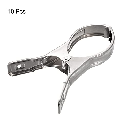 uxcell Tablecloth Clips - 145mm Stainless Steel Clamps for Fixing Table Cloth Hanging Clothes, 10 Pcs