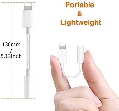 Lightning to 3.5mm Adapter, 2 Pack [Apple MFi Certified] iPhone Headphone Adapter Lightning to 3.5mm Audio Aux Jack Adapter Dongle Cable Converter Compatible with 14 13 12 11 XR XS X 8 7 iPad iPod