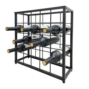 ofilles 25 bottles black metal wine racks, tabletop freestanding wine bottle holder, countertop wine rack for wine bottle storage, pantry, kitchen, bar, cellar,basement.