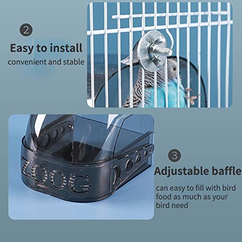 Yu’s north Bird Bath Cage, Cleaning Pet Supplies Cockatiel Bird Clear Bathtub with Hanging Hooks and Bottom Drawer for Little Bird Parrots Spacious Parakeets Portable Shower for Most Birdcage