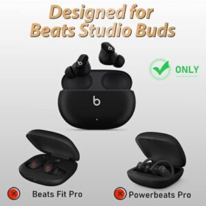 Ear Hooks for Beats Studio Buds, Ear Hook Compatiable with Beats Studio Bud 2021 Silicone Accessories Anti-Slip Ear Covers Holder [NOT Fit in Case]