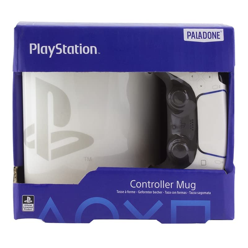 Paladone Playstation Shaped Ceramic Coffee Mug | PS5 Accessories Novelty Gifts (PP9403PS), Multicolor