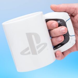 Paladone Playstation Shaped Ceramic Coffee Mug | PS5 Accessories Novelty Gifts (PP9403PS), Multicolor