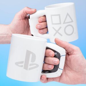 Paladone Playstation Shaped Ceramic Coffee Mug | PS5 Accessories Novelty Gifts (PP9403PS), Multicolor