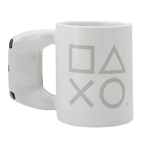 Paladone Playstation Shaped Ceramic Coffee Mug | PS5 Accessories Novelty Gifts (PP9403PS), Multicolor