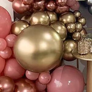 Gold Metallic Balloons 55pcs Chrome Metallic Helium Latex Balloons 18 inch 12inch 5inch for Birthday Baby Shower Wedding Party Decorations