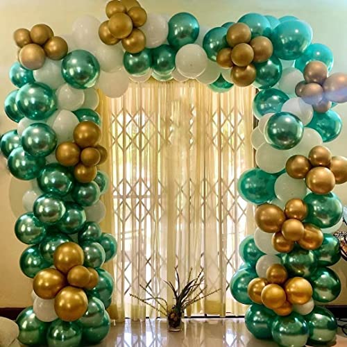 Gold Metallic Balloons 55pcs Chrome Metallic Helium Latex Balloons 18 inch 12inch 5inch for Birthday Baby Shower Wedding Party Decorations