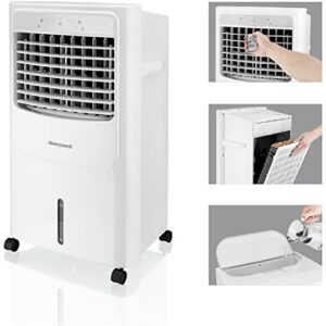 Honeywell 700 CFM Portable Indoor Evaporative Cooler, Humidifier, and Fan, Swamp Cooler for Rooms Up to 430 Sq. Ft.