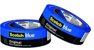 blue painter's tape, multi-surface painter's tape, 14 day clean release tape, 0.94 inches x 60 yards - 2 rolls