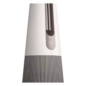 LG AeroTower Air Purifying Fan [AAFA Certified] True HEPA Air Purifiers + Tower Fan for Baby & Pets Air Purifier for Home & Large Rooms Up To 818 sq ft Smart Remote ThinQ App, Beige U9CS1C