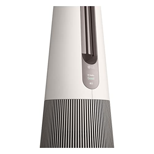 LG AeroTower Air Purifying Fan [AAFA Certified] True HEPA Air Purifiers + Tower Fan for Baby & Pets Air Purifier for Home & Large Rooms Up To 818 sq ft Smart Remote ThinQ App, Beige U9CS1C