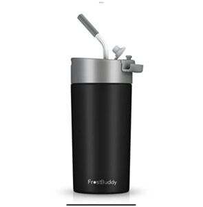 universal buddy 2.0 can cooler drink lid with straw - mattegrey