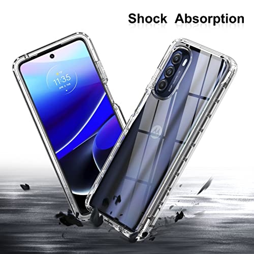 LeYi for Moto G Stylus 5G 2022 Phone Case: Motorola G Stylus 5G 2022 Case with [2 x Tempered Glass Screen Protector], Full-Body Shockproof Soft Silicone Phone Case for Moto G Stylus 5G 2022, Clear